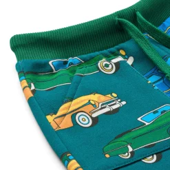 Online Macoun Mjukisbyxor Med Bilar Beige Petroleum Green Barn Byxor & Shorts