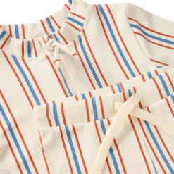 Outlet Madagaskar UV-set Blue/red Stripe Barn Uv-Kläder & Badkläder