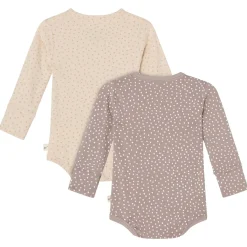 Hot Max Beige/Taupe Prickig 2-pack Baby Body Barn Bodys & Bodysuits