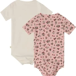 Clearance Melvin GOTS 2-pack Mönstrade Baby Bodies Wild Strawberry Barn Bodys & Bodysuits