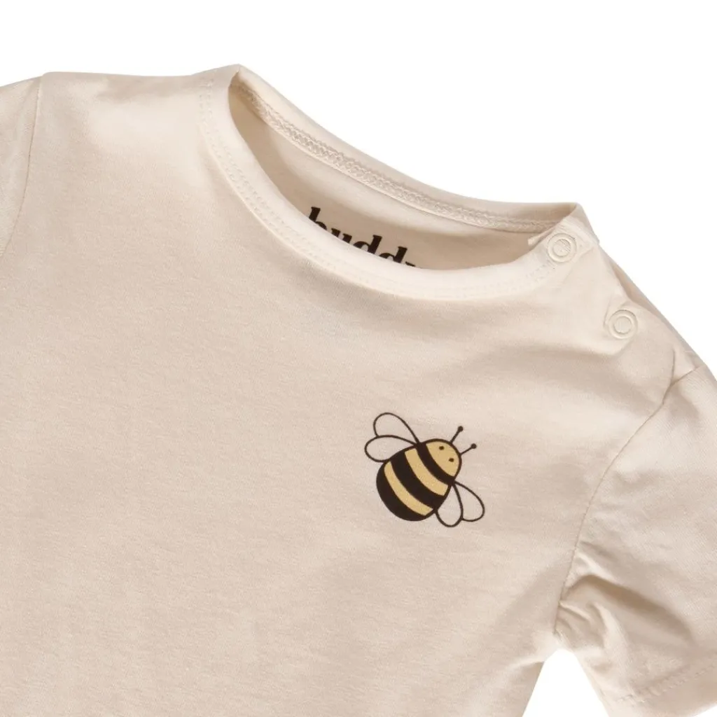 Clearance Melvin GOTS 2-pack Mönstrade Baby Bodies Med Bin Gräddvit Barn Bodys & Bodysuits
