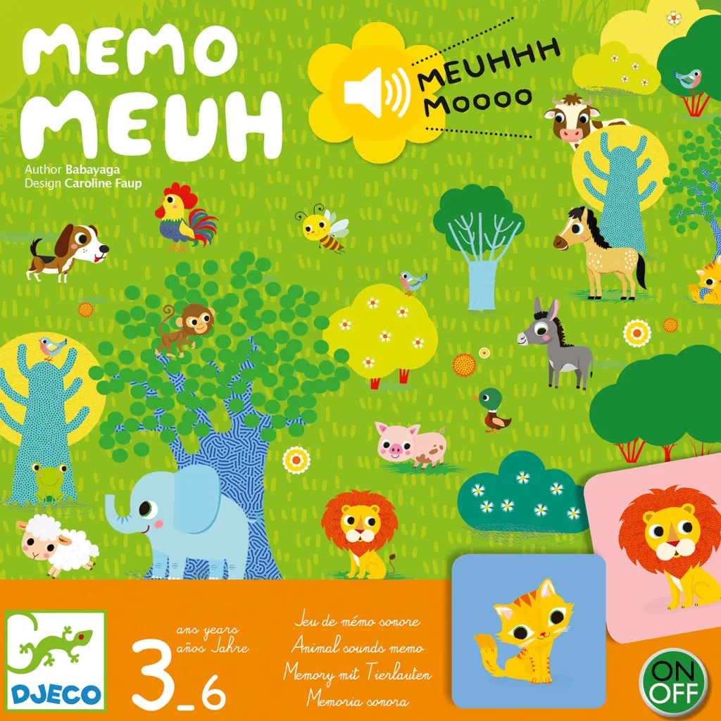 Best Memo Meuh Spel Om Djurljud Spel & Pussel