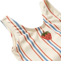 Best Milos UV Baddräkt Blue/red Stripe Barn Uv-Kläder & Badkläder