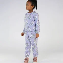 Sale Mjukisbyxor i Orchid Petal med skridsko-tryck Barn Byxor & Shorts