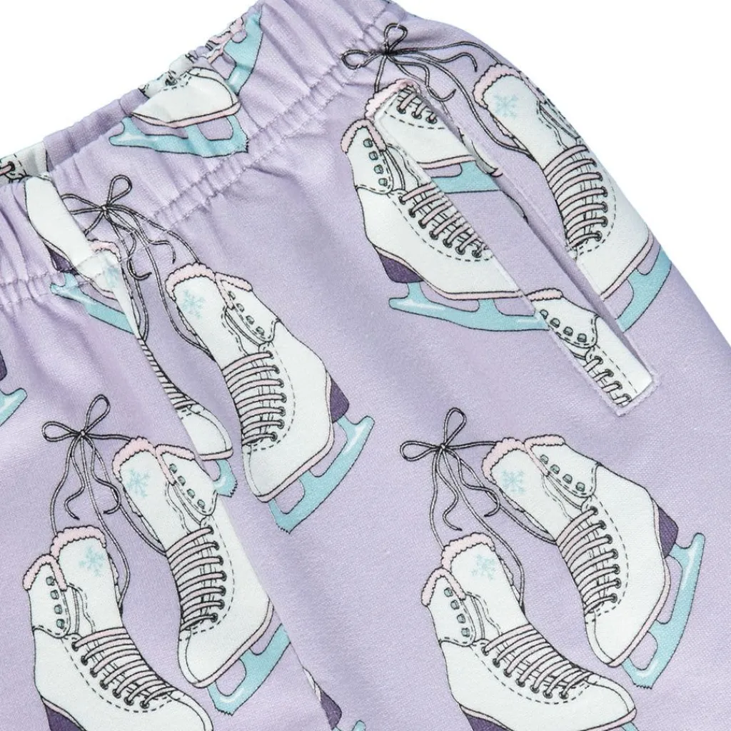 Sale Mjukisbyxor i Orchid Petal med skridsko-tryck Barn Byxor & Shorts