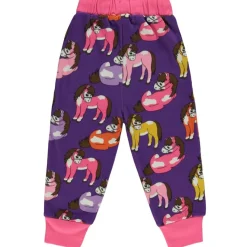 Hot Mjukisbyxor Med Hästar Purple Heart Barn Byxor & Shorts