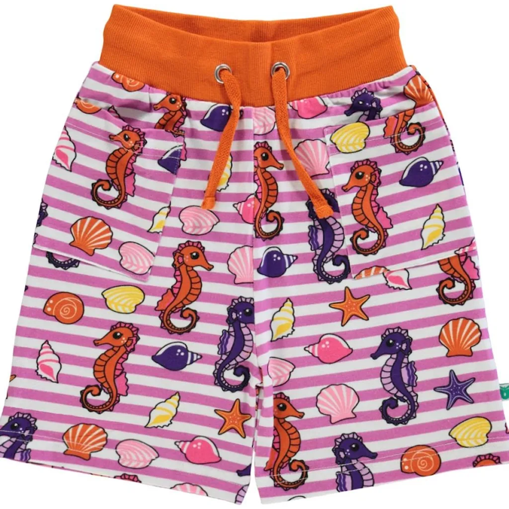 Hot Mönstrad Mjukisshorts Med Sjöhästar Spring Pink Barn Byxor & Shorts