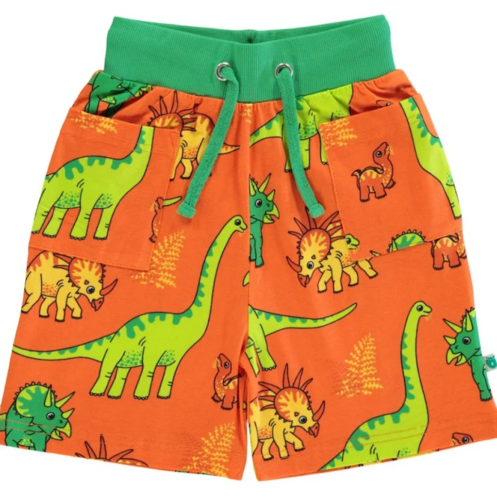Discount Mönstrad Mjukisshorts Med Dinosaurier Orange Barn Byxor & Shorts