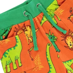 Discount Mönstrad Mjukisshorts Med Dinosaurier Orange Barn Byxor & Shorts