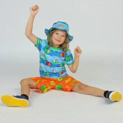 Discount Mönstrad Mjukisshorts Med Dinosaurier Orange Barn Byxor & Shorts