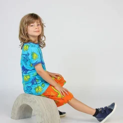 Discount Mönstrad Mjukisshorts Med Dinosaurier Orange Barn Byxor & Shorts