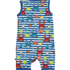 Outlet Mönstrad Romper Med Krabbor Brilliant Blue Barn Bodys & Bodysuits