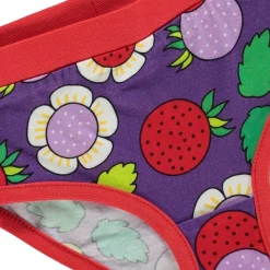 Mönstrat Underklädesset Med Jordgubbar Purple Heart Barn Underkläder