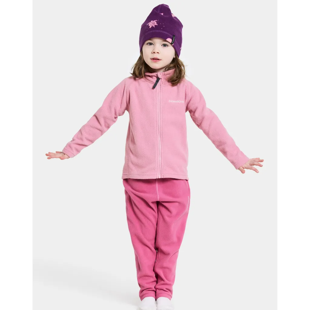 New Monte Kids 10 Jumper Med Hel Dragkedja Light Heather Pink Barn Tröjor & Toppar