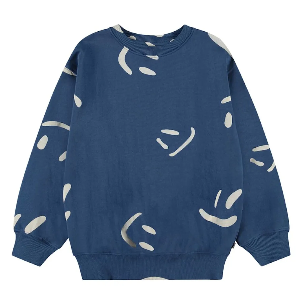 Monti Sweatshirt Big Smiles Blue Barn Tröjor & Toppar
