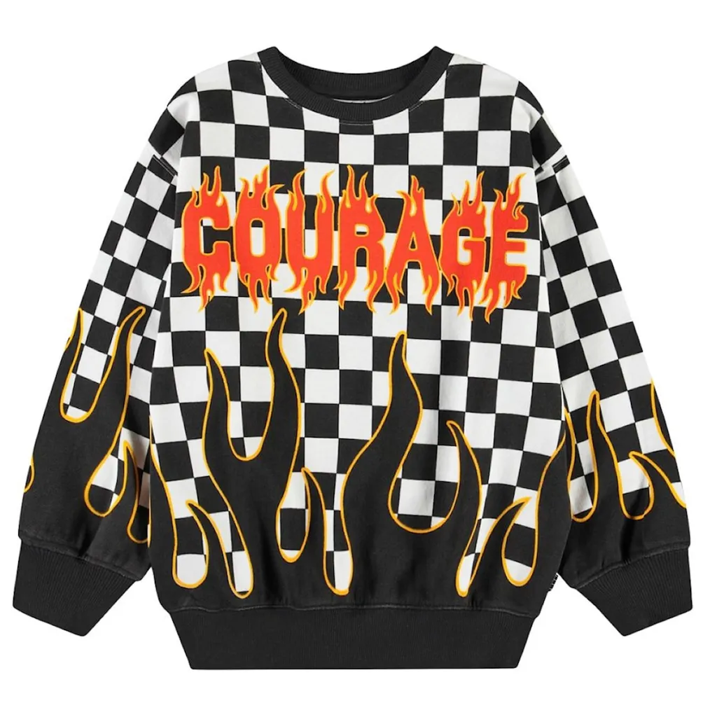 Sale Monti Sweatshirt Check On Fire Barn Tröjor & Toppar