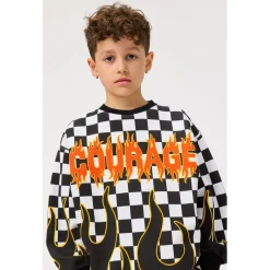 Sale Monti Sweatshirt Check On Fire Barn Tröjor & Toppar