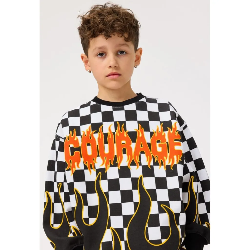 Sale Monti Sweatshirt Check On Fire Barn Tröjor & Toppar