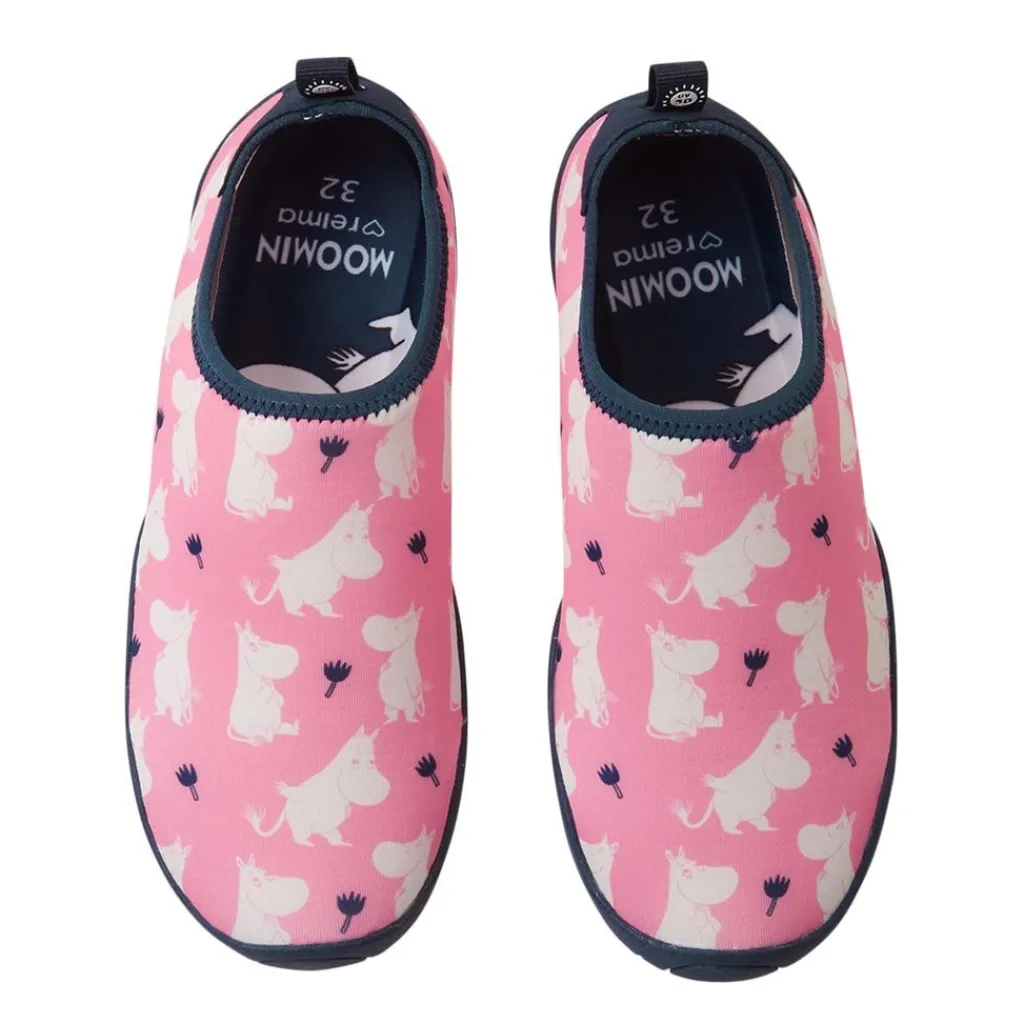 Online Moomin Lean Simskor Sunset Pink Barn Sandaler
