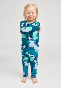 Hot Moomin Trivsam Termiskt Baslager-set Dark Teal Barn Underställ