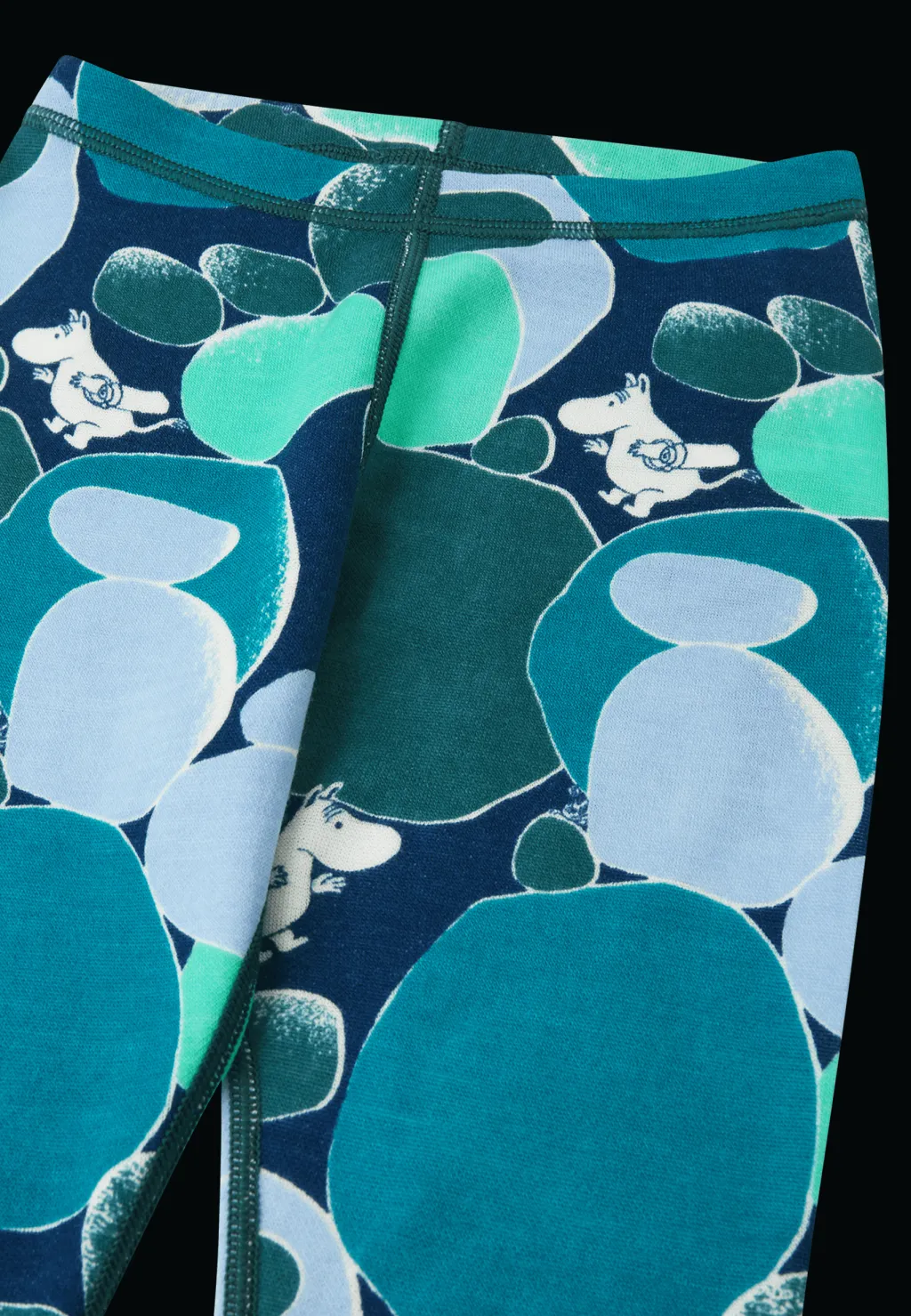 Hot Moomin Trivsam Termiskt Baslager-set Dark Teal Barn Underställ