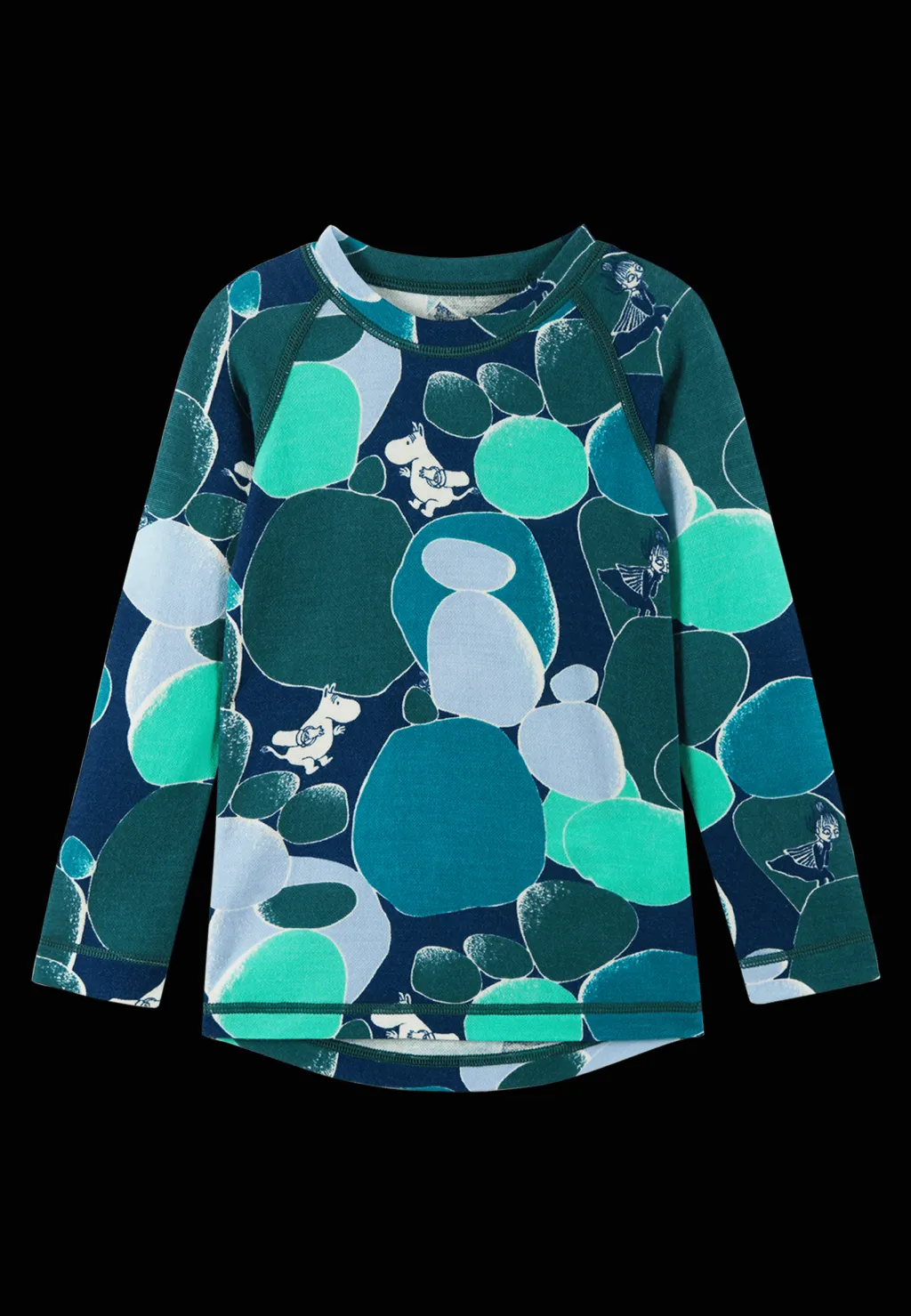Hot Moomin Trivsam Termiskt Baslager-set Dark Teal Barn Underställ