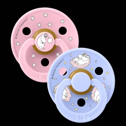Hot Moomins Dreaming 2-pack Runda Latexnappar Hush Baby Pink Nappar & Napphållare