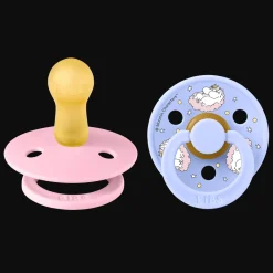 Hot Moomins Dreaming 2-pack Runda Latexnappar Hush Baby Pink Nappar & Napphållare
