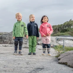 Hot Muskot Kids Fleecejacka Algae Green Barn Fleecekläder