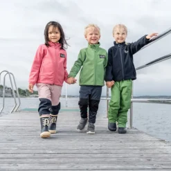 Hot Muskot Kids Fleecejacka Algae Green Barn Fleecekläder