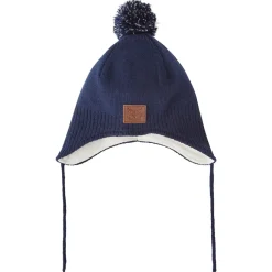 Narvik Helmet Beanie Med Fleecefoder Navy Barn Accessoarer