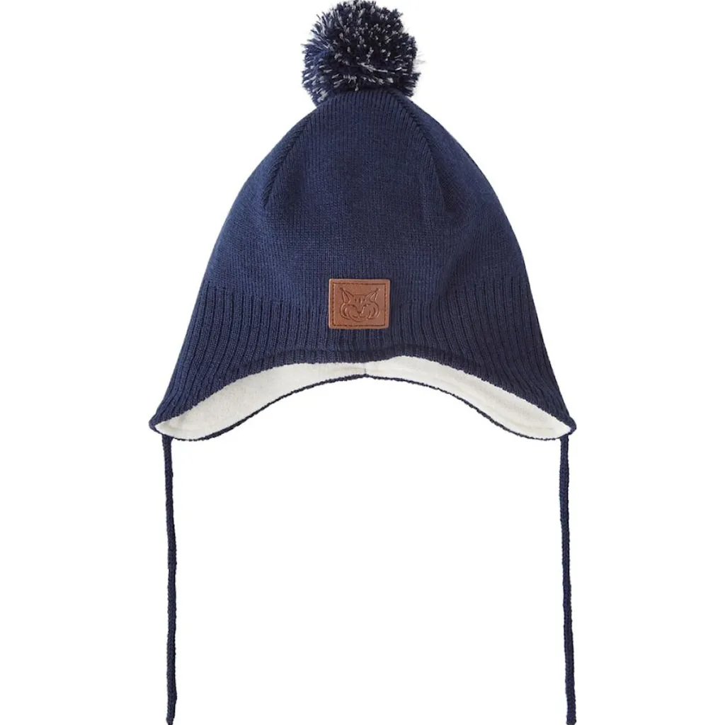 Narvik Helmet Beanie Med Fleecefoder Navy Barn Accessoarer