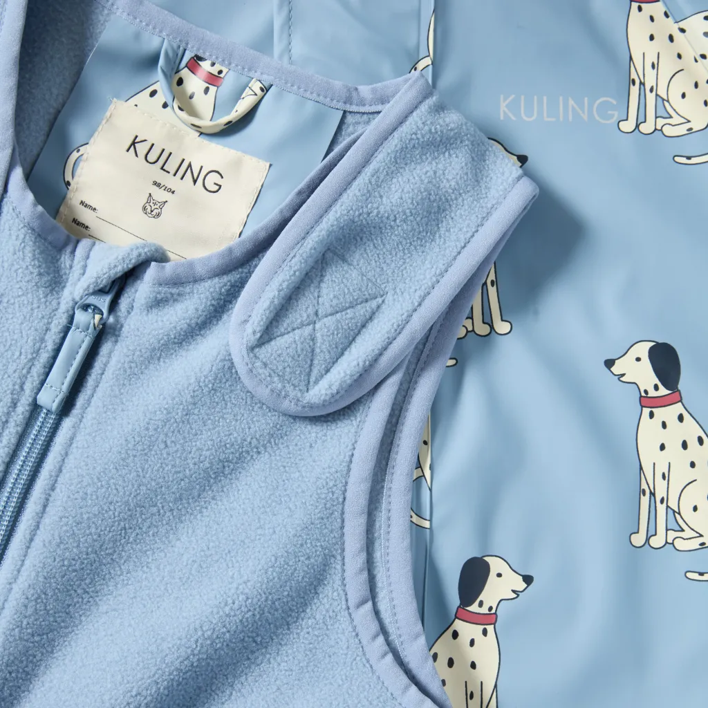 Ottawa Fodrat Regnställ Dove Blue Dalmatian Regnställ