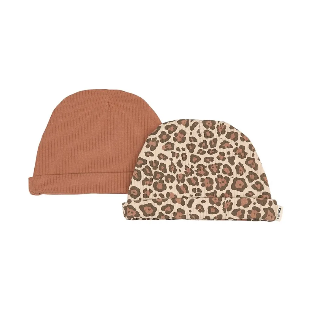 Outlet 2-Pack Detroit GOTS Mössor Hazelnut Leo Barn Accessoarer