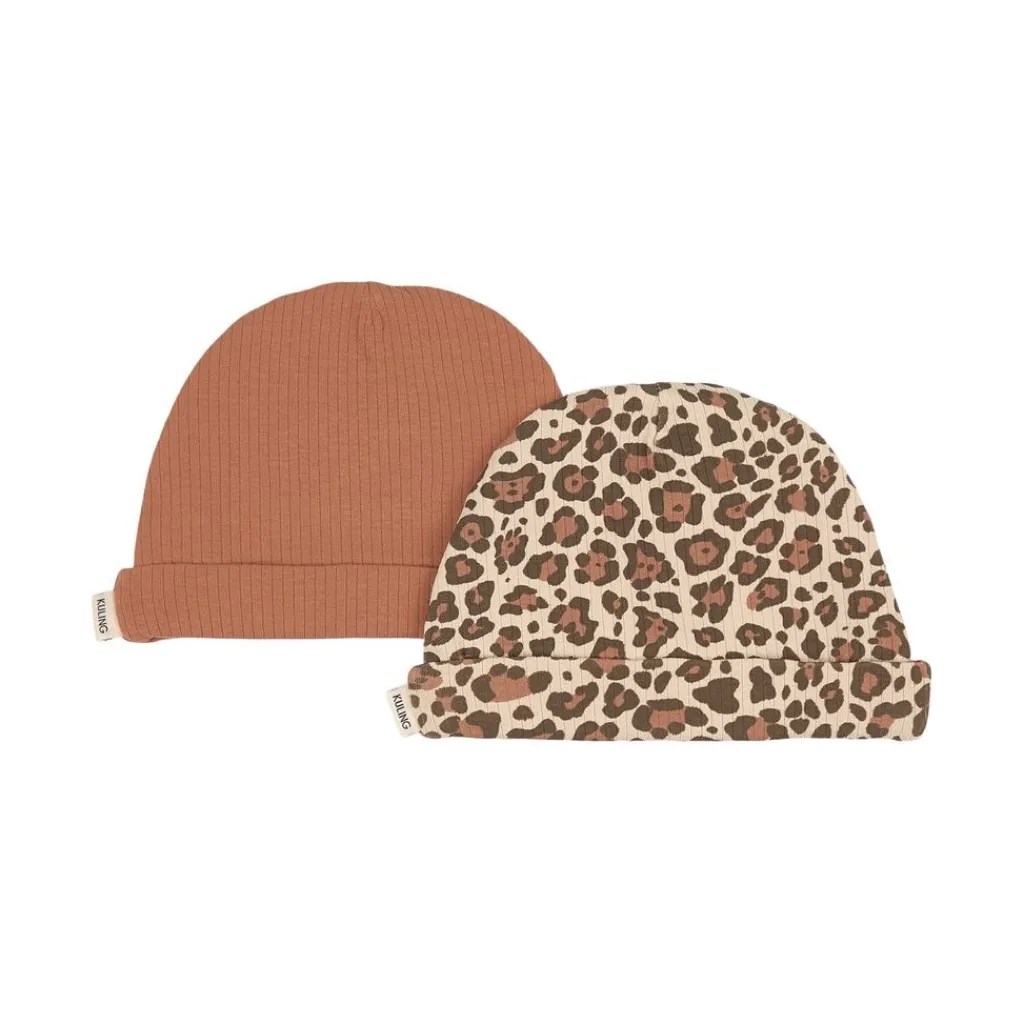 Outlet 2-Pack Detroit GOTS Mössor Hazelnut Leo Barn Accessoarer