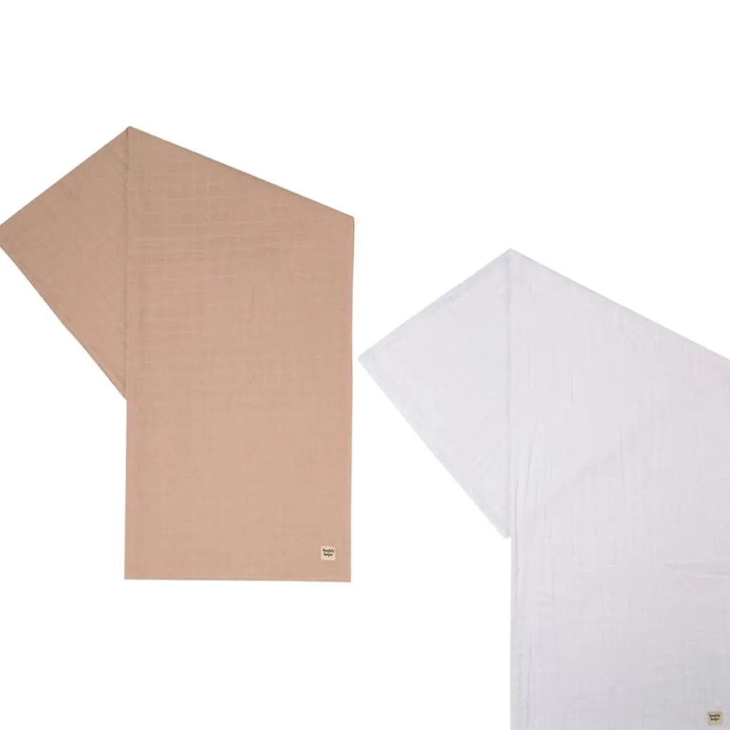 Hot 2-Pack GOTS Muslinfiltar Dusty Rose Baby Sova