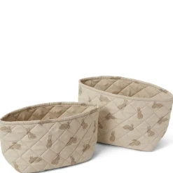 Hot 2-pack Mönstrade Quiltade Förvaringskorgar Bunny Förvaring