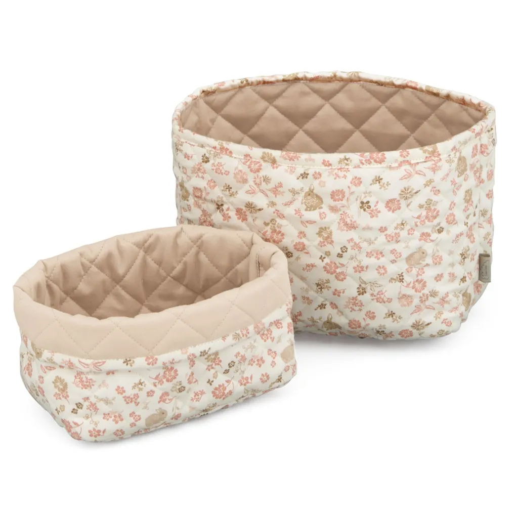 Clearance 2-pack Quiltad Förvaringskorg Augusta Förvaring