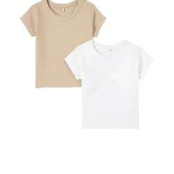 New 2-Pack T-shirtar Sandfärgade Barn Tröjor & Toppar