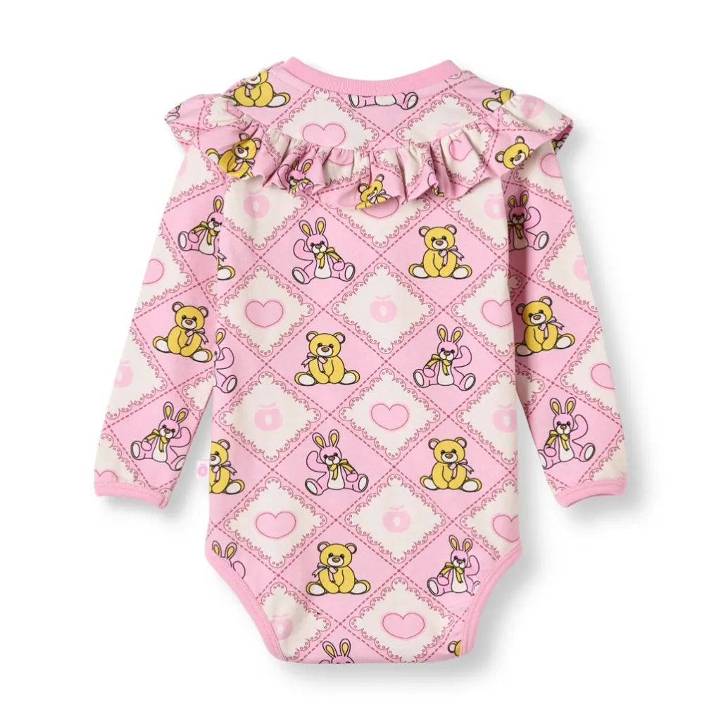 Sale Paula Långärmad Baby Body Med Nallebjörnar Rosa Lace Barn Bodys & Bodysuits