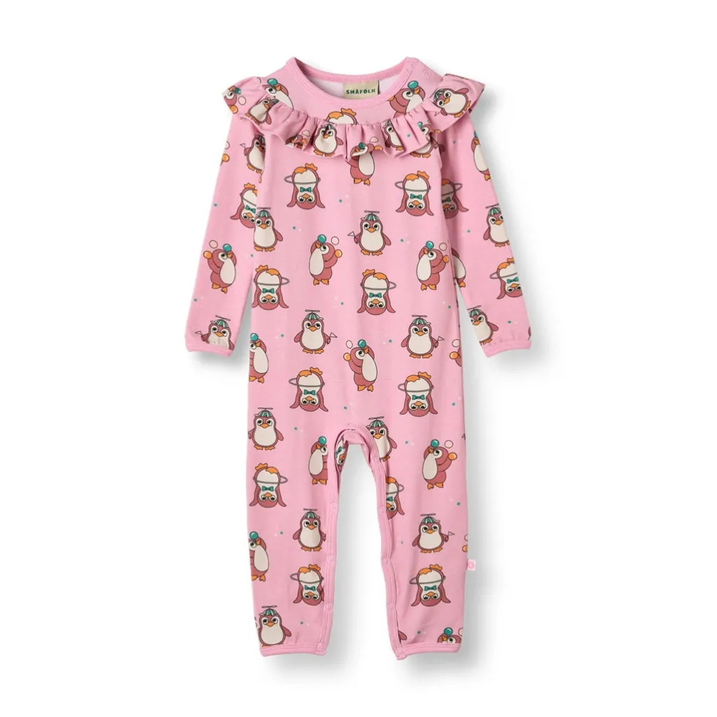 Outlet Paula Långärmad Babydräkt Med Cirkus Rosa Lace Barn Bodys & Bodysuits