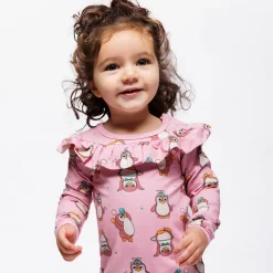 Outlet Paula Långärmad Babydräkt Med Cirkus Rosa Lace Barn Bodys & Bodysuits