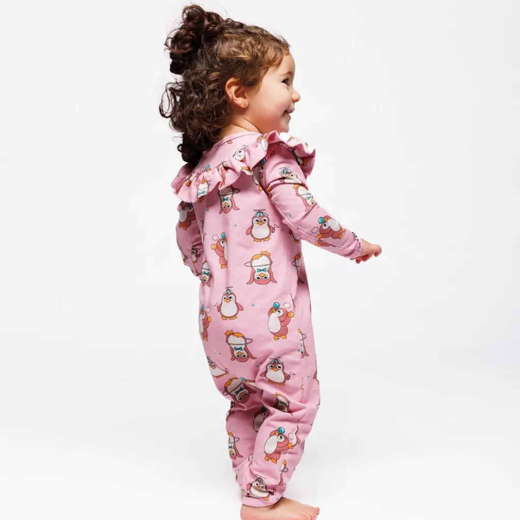 Outlet Paula Långärmad Babydräkt Med Cirkus Rosa Lace Barn Bodys & Bodysuits
