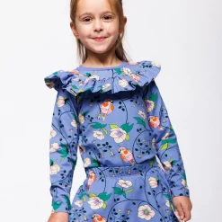 Discount Pinova Långärmad Topp Med Fåglar Och Blommor Lila Purple Delight Barn Tröjor & Toppar