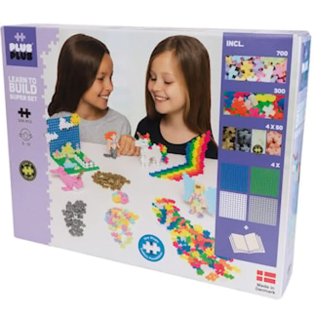 New ® Pastell Lär Dig Bygga Super Set 1200 Bitar Byggklossar & Lego