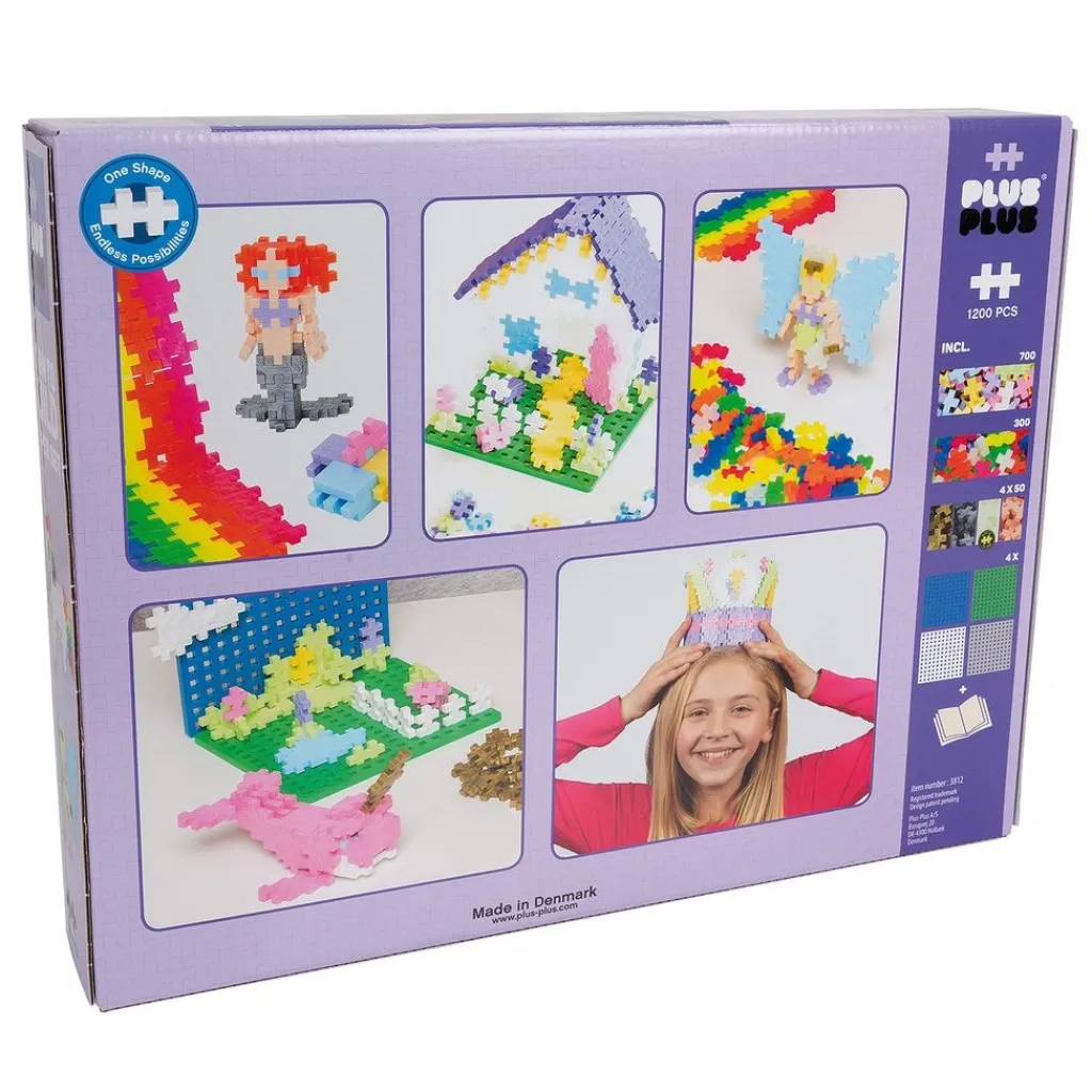 New ® Pastell Lär Dig Bygga Super Set 1200 Bitar Byggklossar & Lego