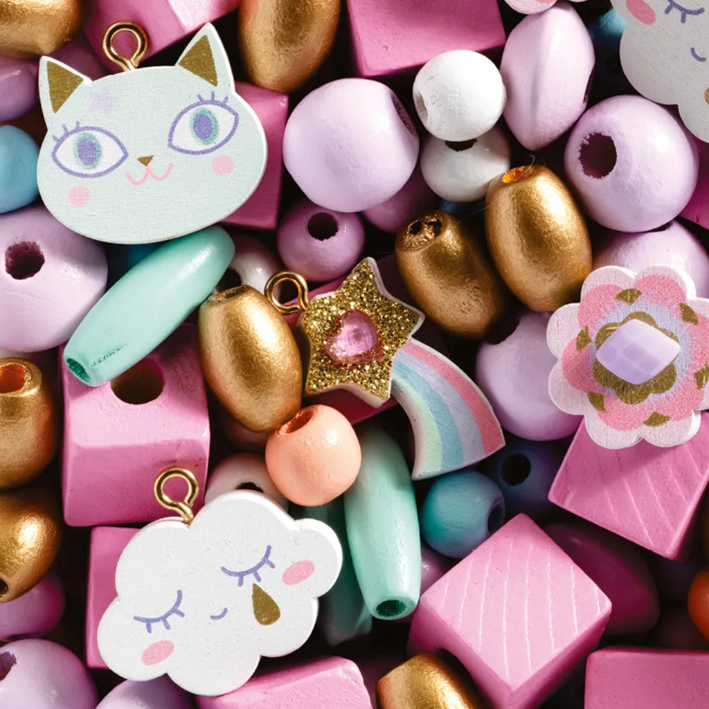 Best Pärlor Av Trä Rainbow Kreativitet