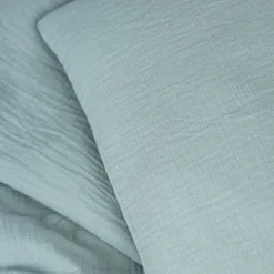 Påslakanset Spjälsäng Muslin Frosty Green Bäddtextilier