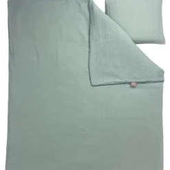 Påslakanset Spjälsäng Muslin Frosty Green Bäddtextilier