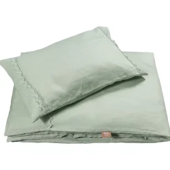 Discount Påslakanset Vagn/Vagga Mood Spets Sage Green Bäddtextilier